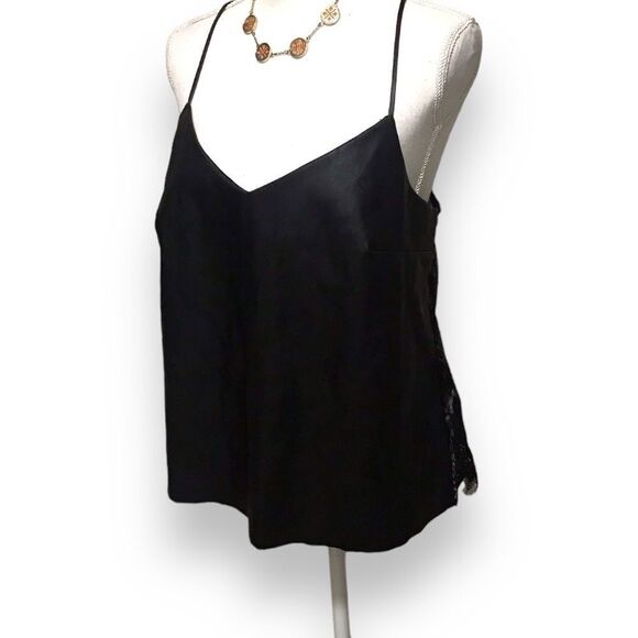 NWT Vegan leather and lace sexy cami - Picture 3 of 11
